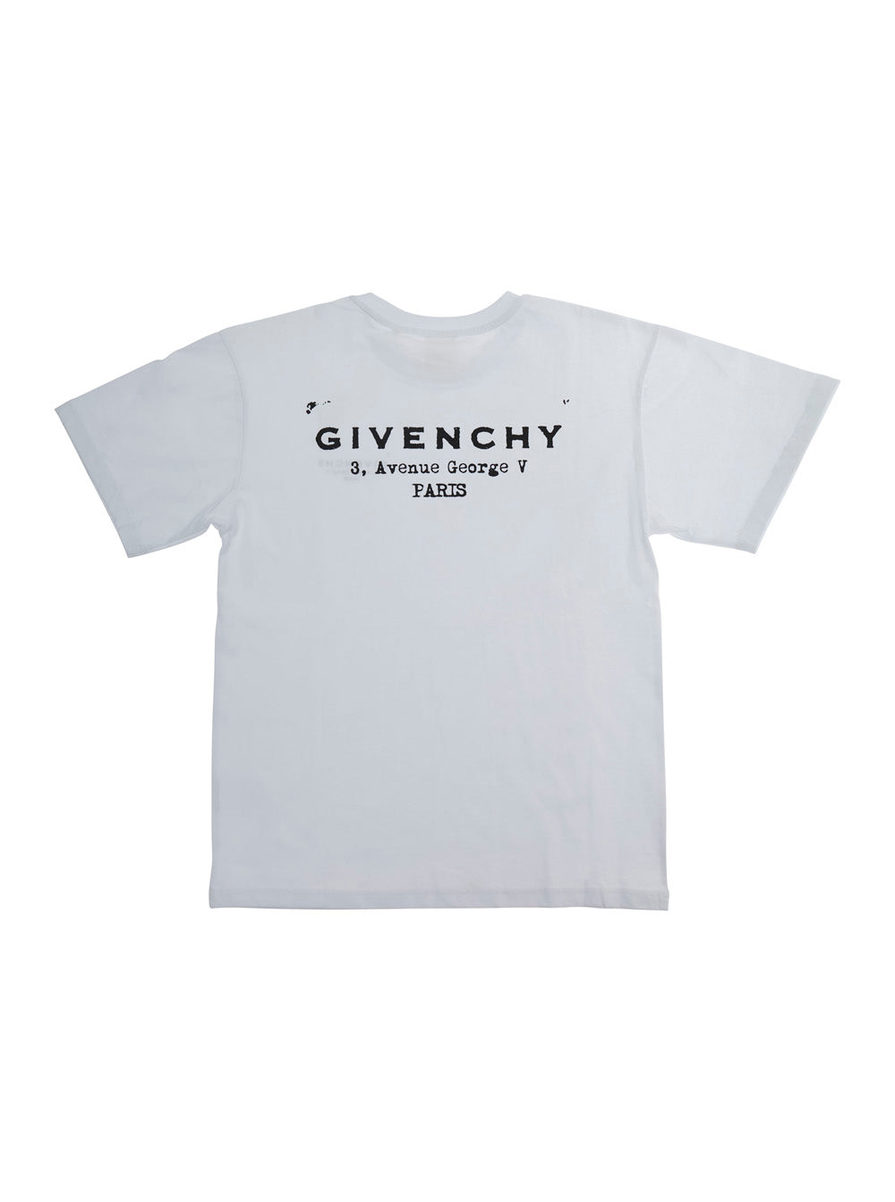 Crew Neck T-Shirt with Front Logo in White Cotton for Kids Tshirts And Polo Shirts