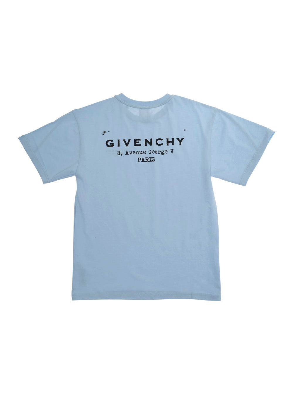 Crew Neck T-Shirt with Front Logo in Blue Cotton for Kids Light Tshirts And Polo Shirts