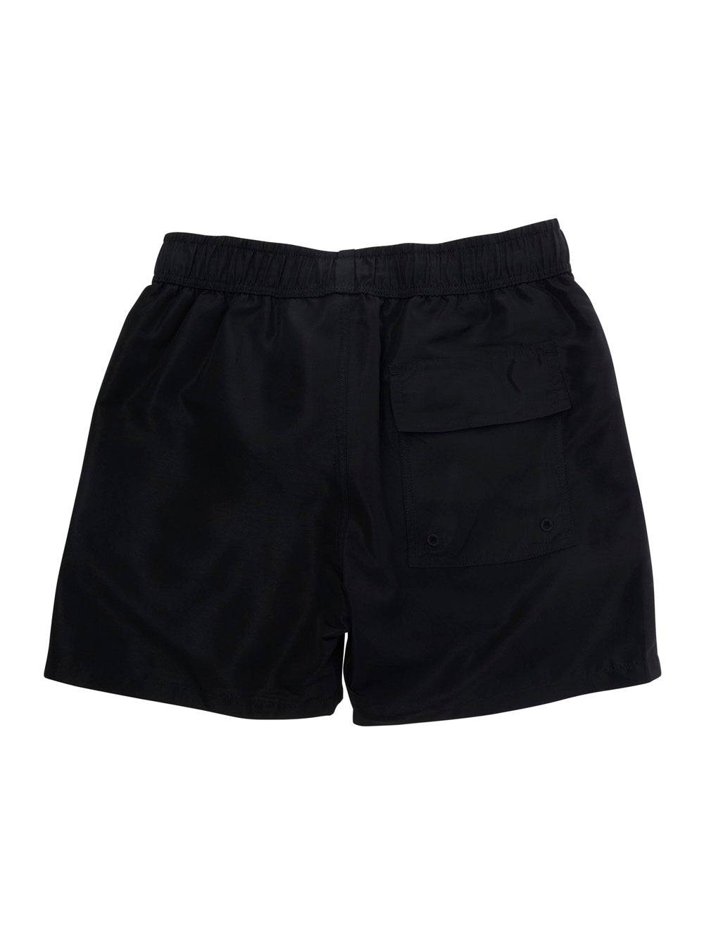 Black SURFER Shorts with Elastic Waist in Polyester for Kids And Bermuda