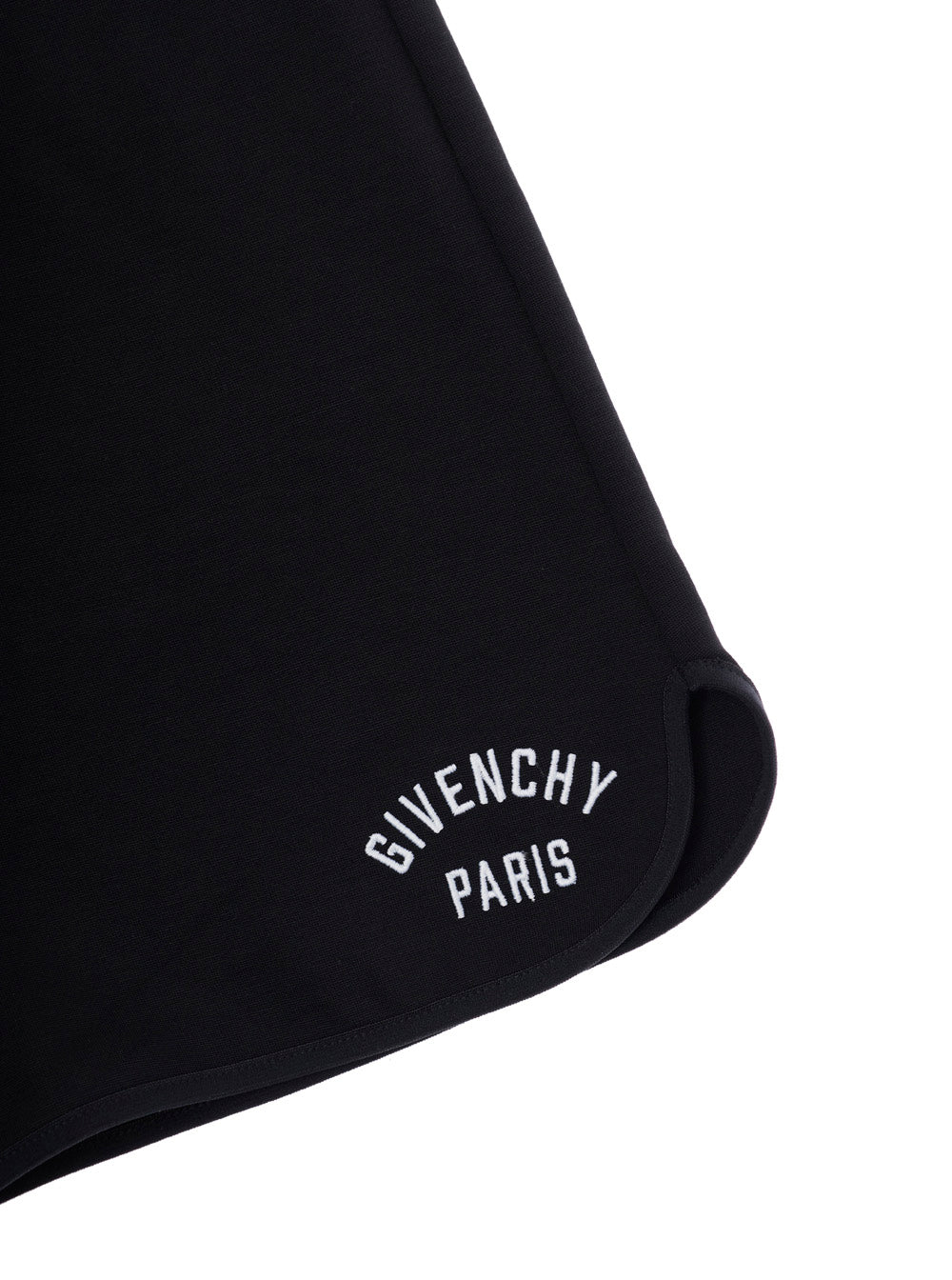 Black Bermuda Shorts With Elastic Waist And Logo On Front Cotton Boy