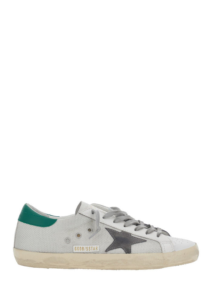 Superstar Low Top Sneakers With Star Patch On The Side And Leather Logo Lettering For Men White Cow Polyester