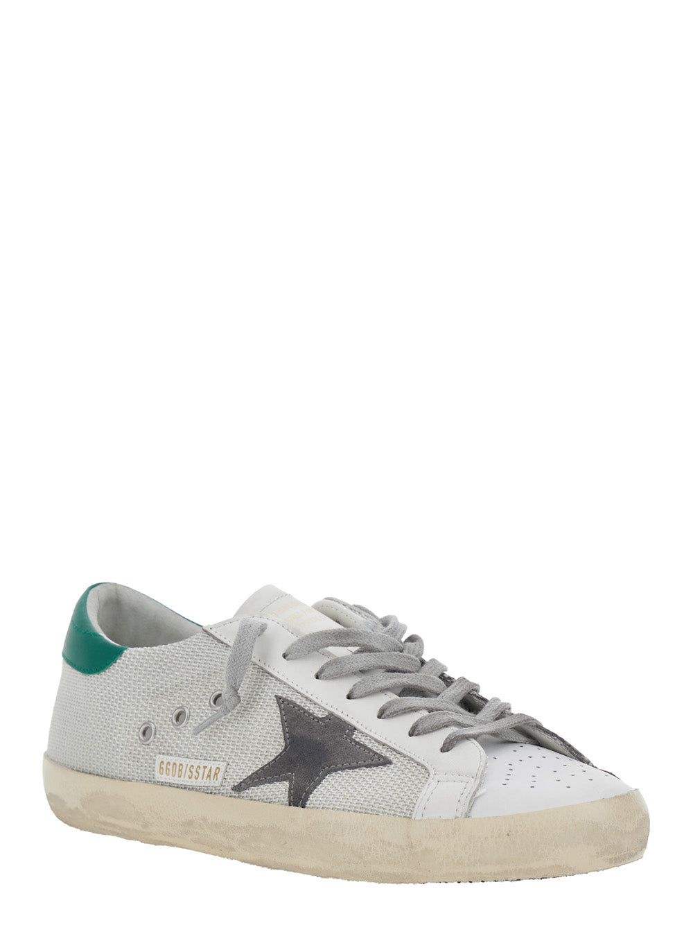 Superstar Low Top Sneakers With Star Patch On The Side And Leather Logo Lettering For Men White Cow Polyester