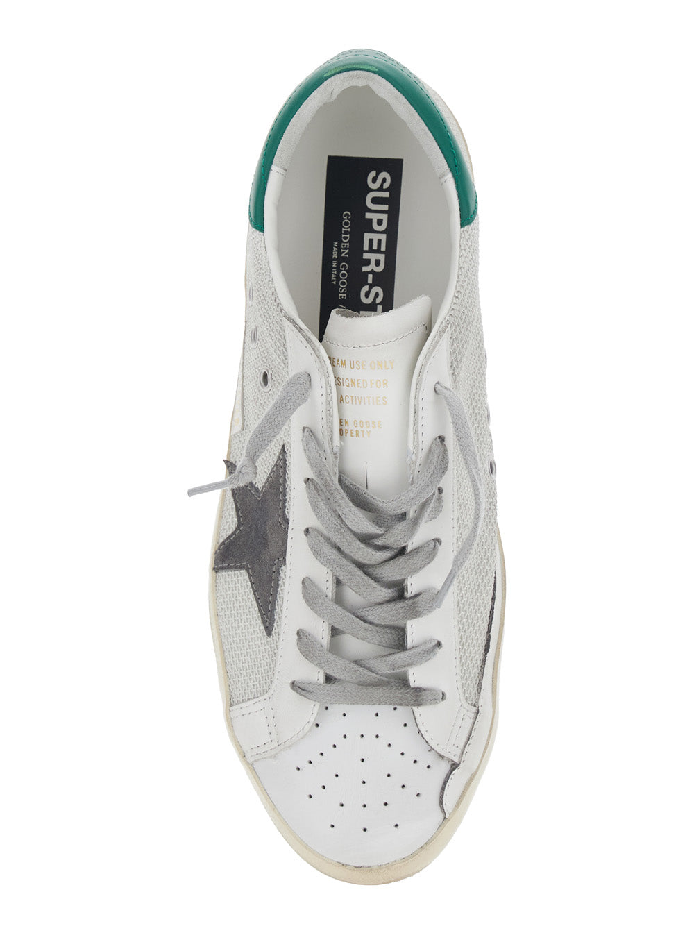 Superstar Low Top Sneakers With Star Patch On The Side And Leather Logo Lettering For Men White Cow Polyester