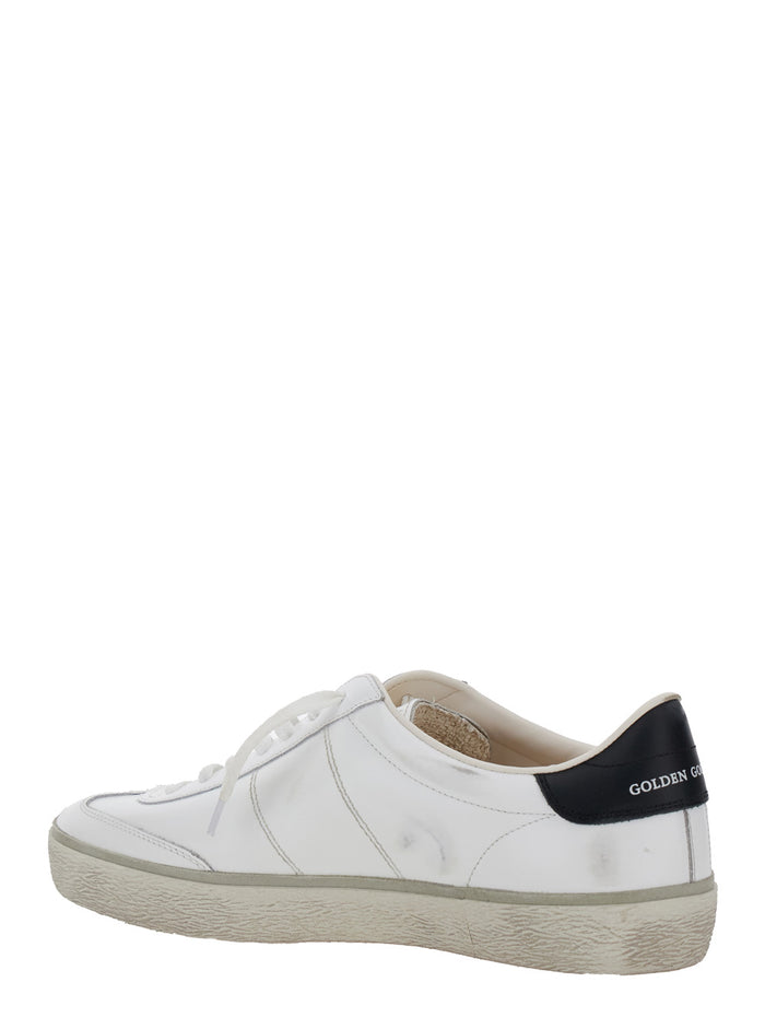 Sneaker Soul-Star Low Top with Logo Patch on the Tongue and Lettering Back in White Leather for Men Cow