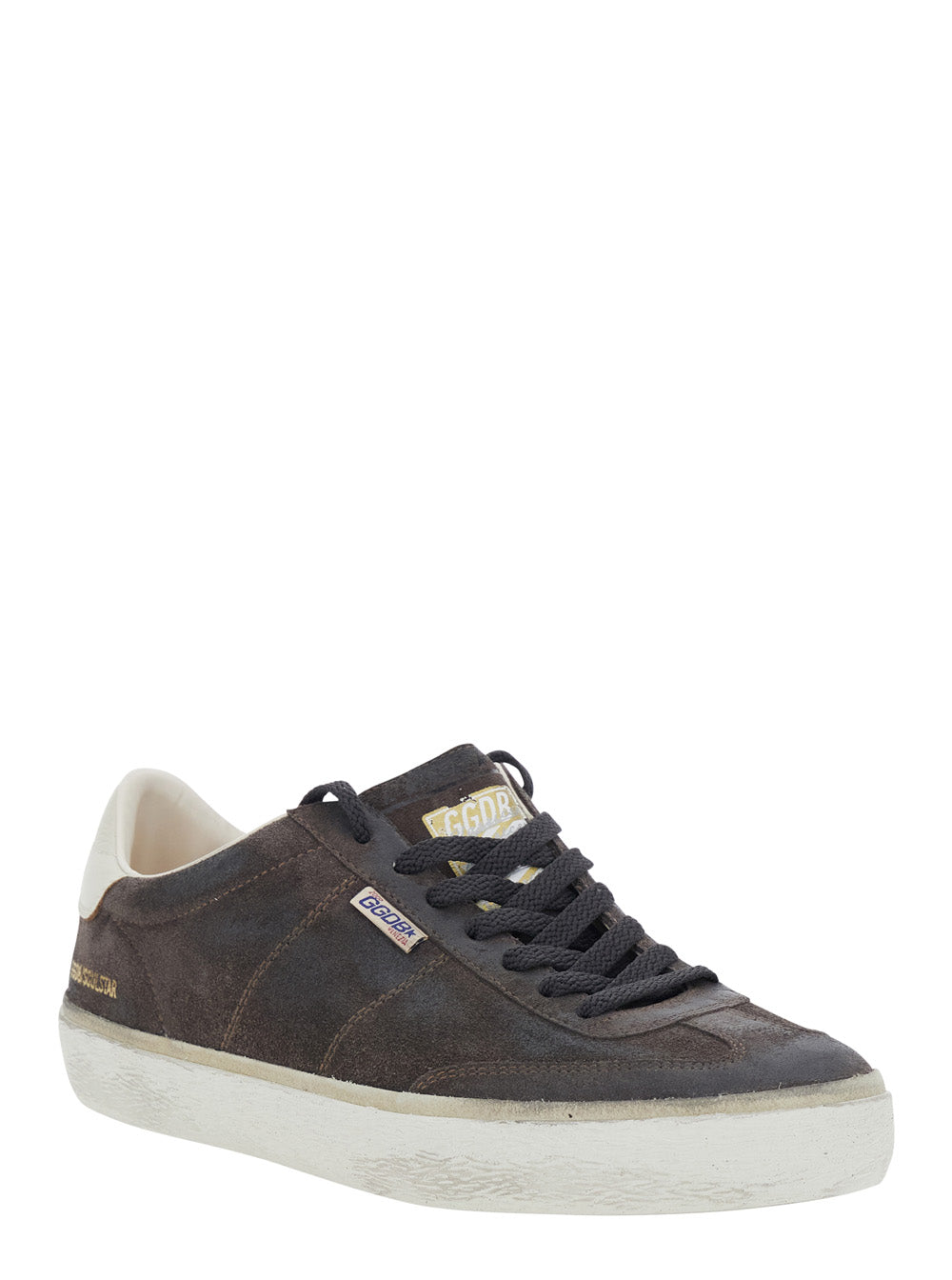 Gray Sneakers Soul-Star Suede With Leather Details Grey Cow Goat