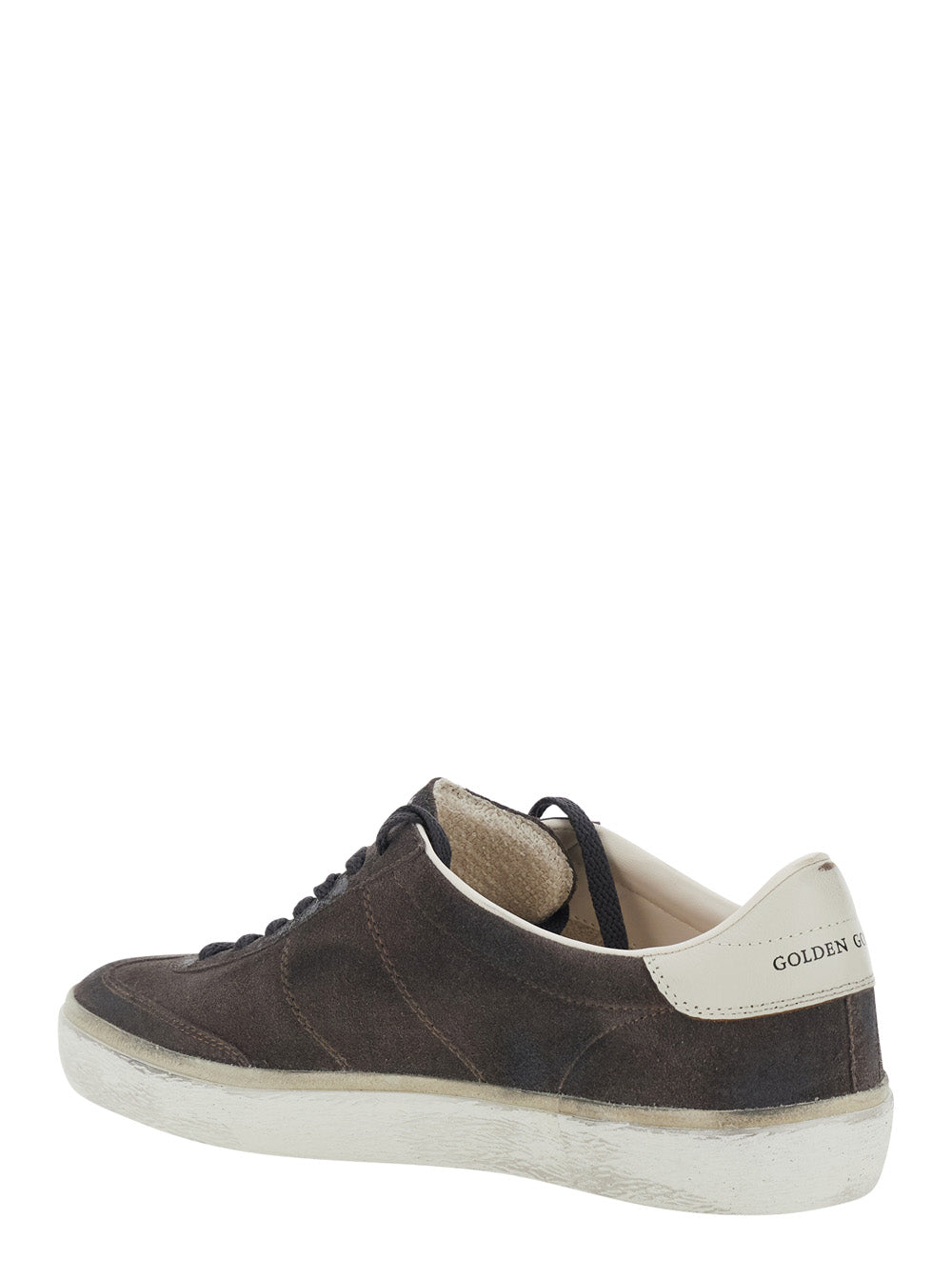 Gray Sneakers Soul-Star Suede With Leather Details Grey Cow Goat