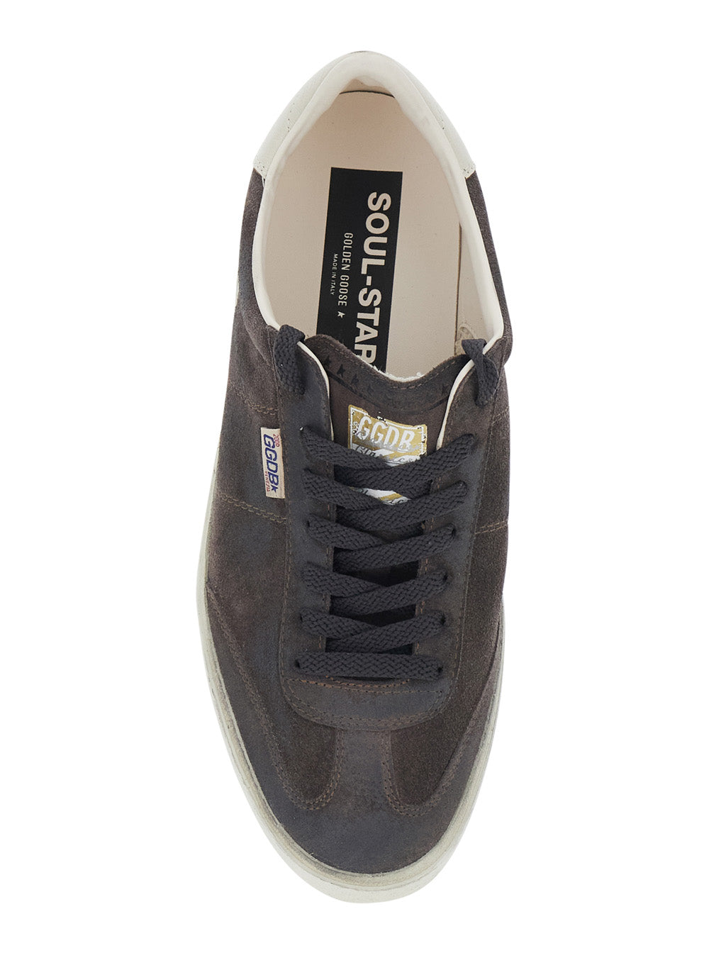Gray Sneakers Soul-Star Suede With Leather Details Grey Cow Goat