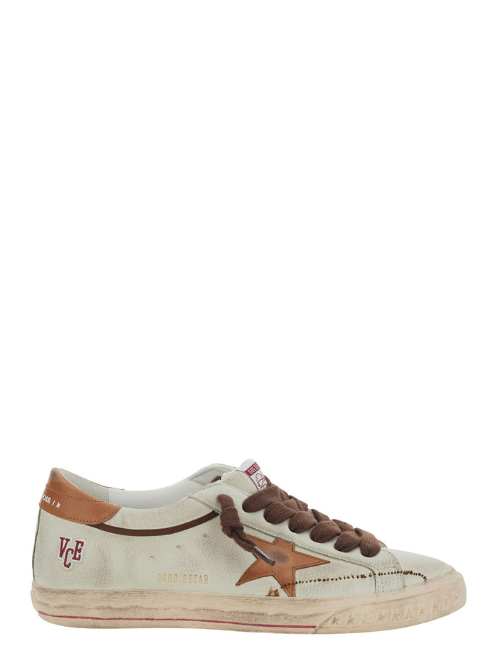 Sneakers Super Star Nabuk White With Gray Nubuck Detail For Women Cow