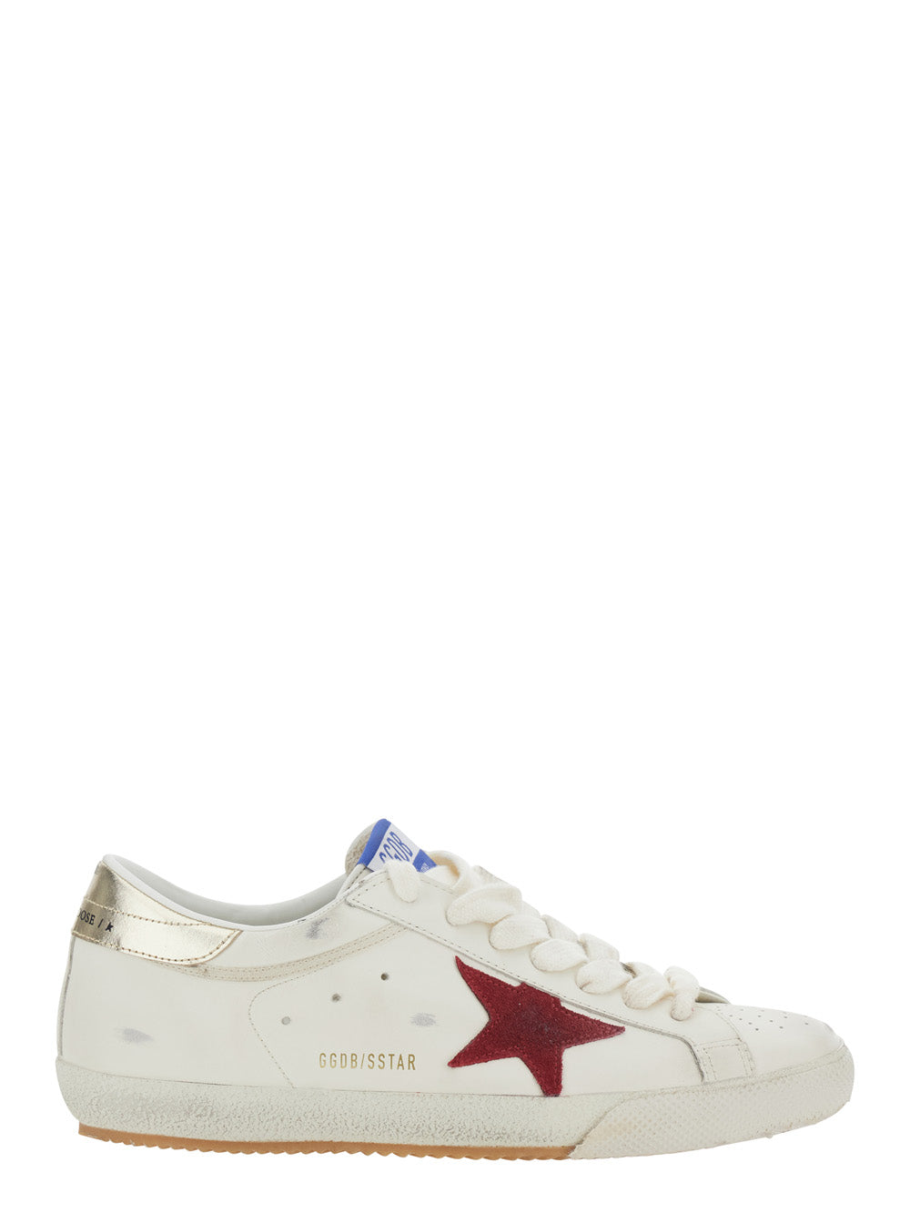 White Superstar Sneakers With Iconic Style Leather For Women Cow