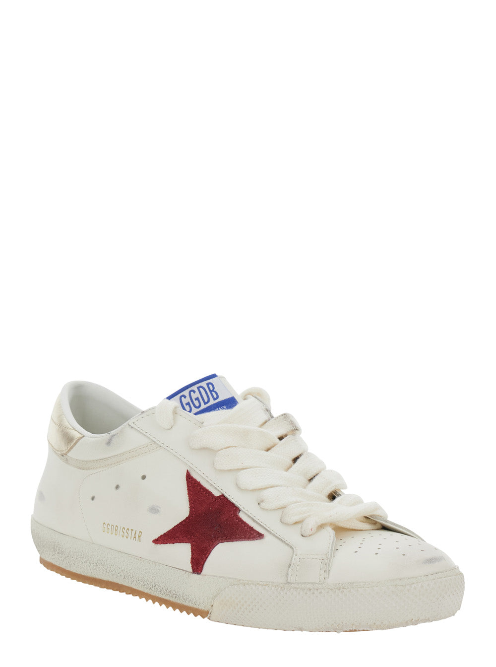 White Superstar Sneakers With Iconic Style Leather For Women Cow
