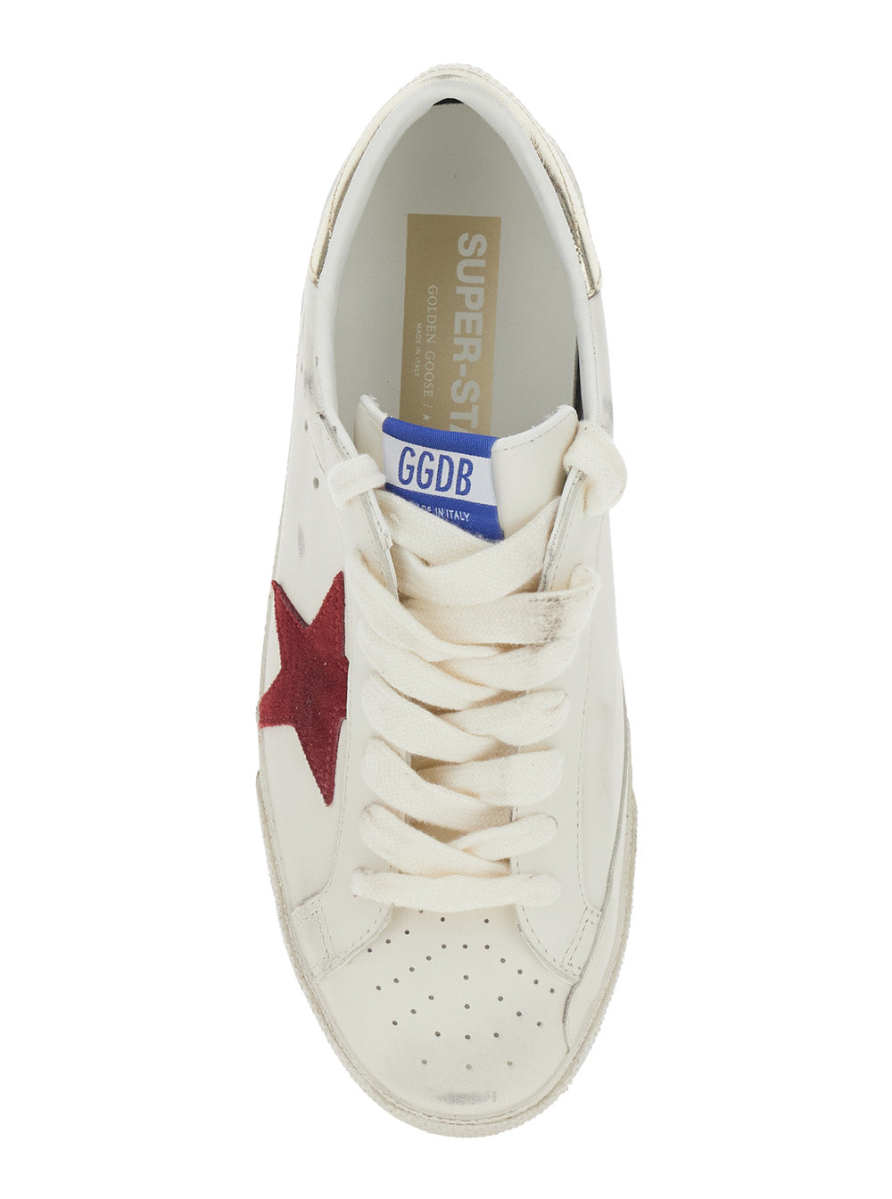 White Superstar Sneakers With Iconic Style Leather For Women Cow