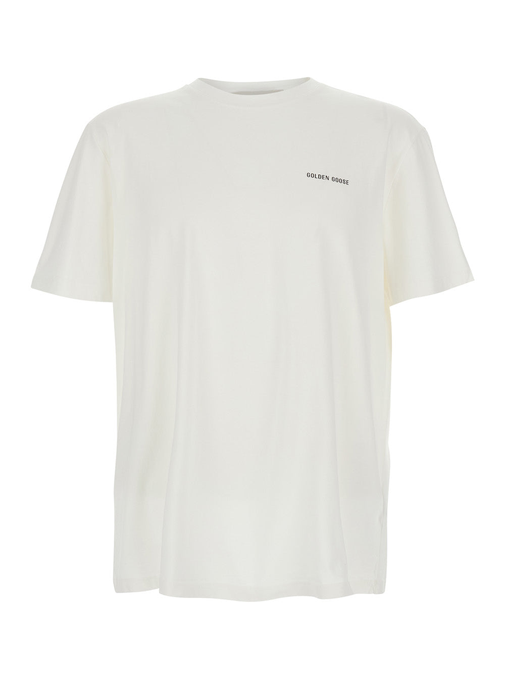 White Cotton Logo Lettering T-shirt for Men Tshirts And Polo Shirts