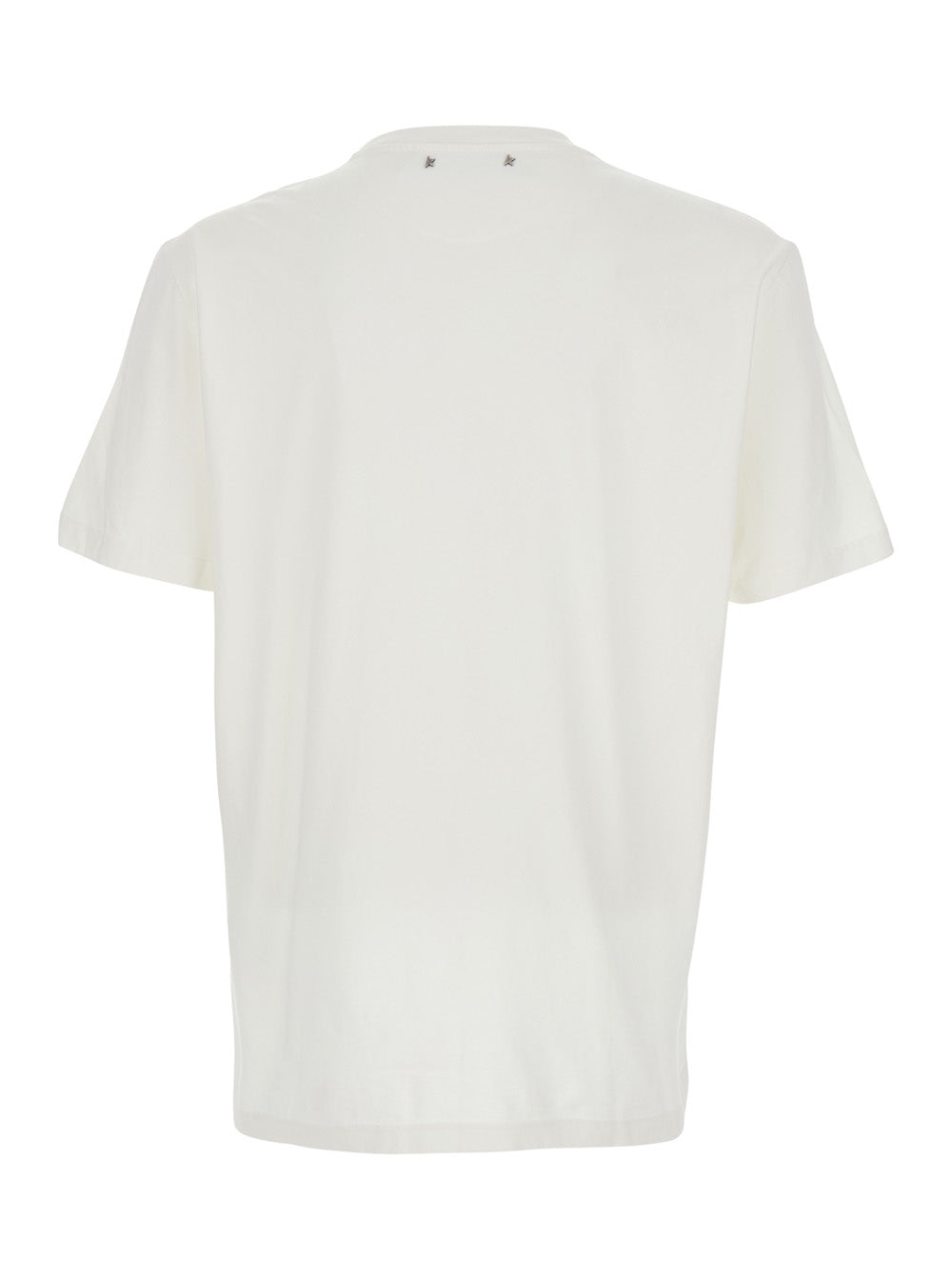 White Cotton Logo Lettering T-shirt for Men Tshirts And Polo Shirts