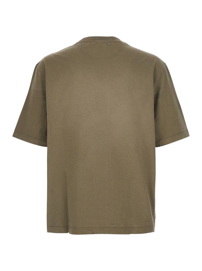 T-Shirt Ricamo Green With Embroidered Cotton Details For Women Tshirts And Polo Shirts