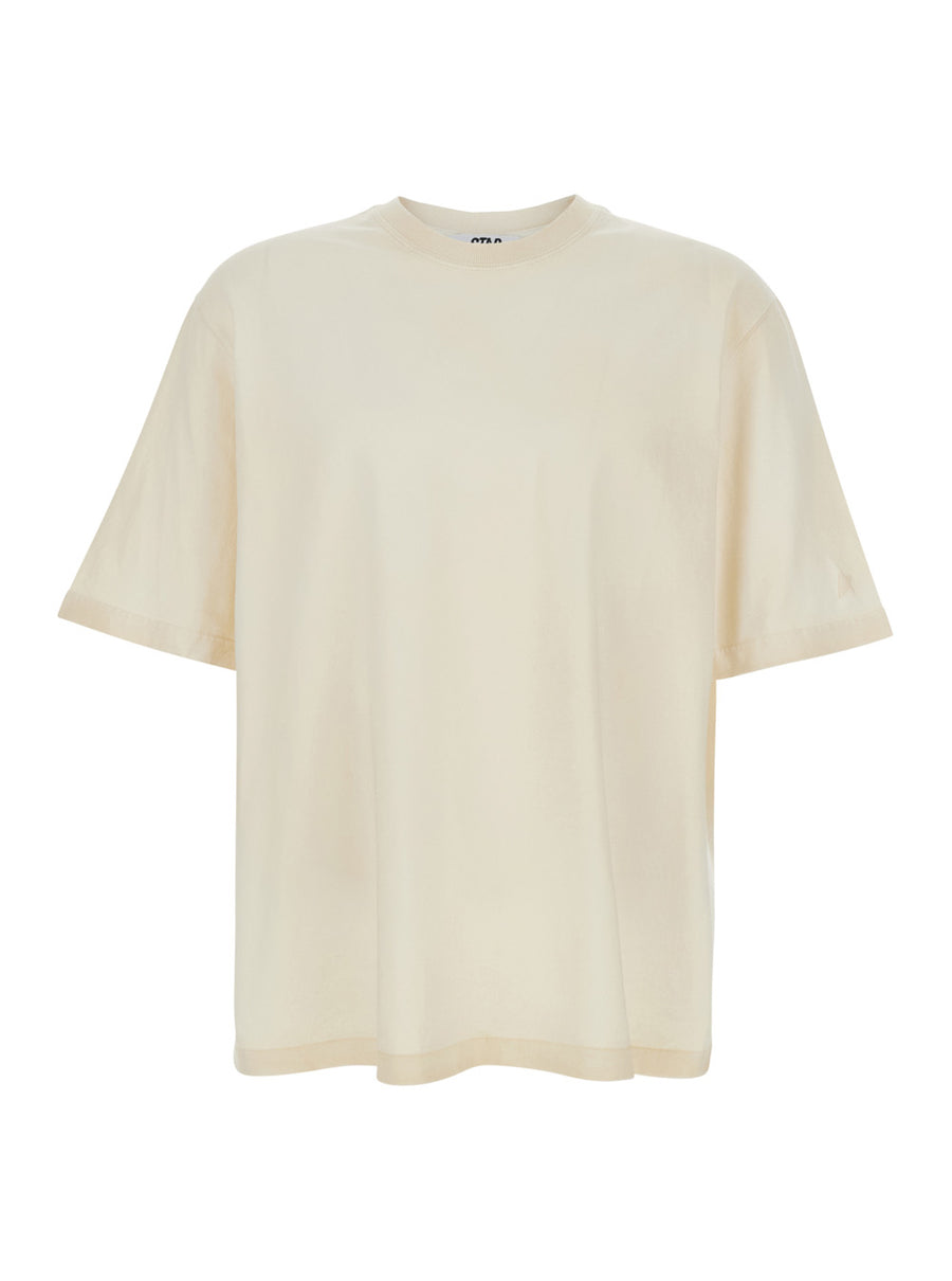 Crew Neck T-Shirt, White Cotton T-shirts