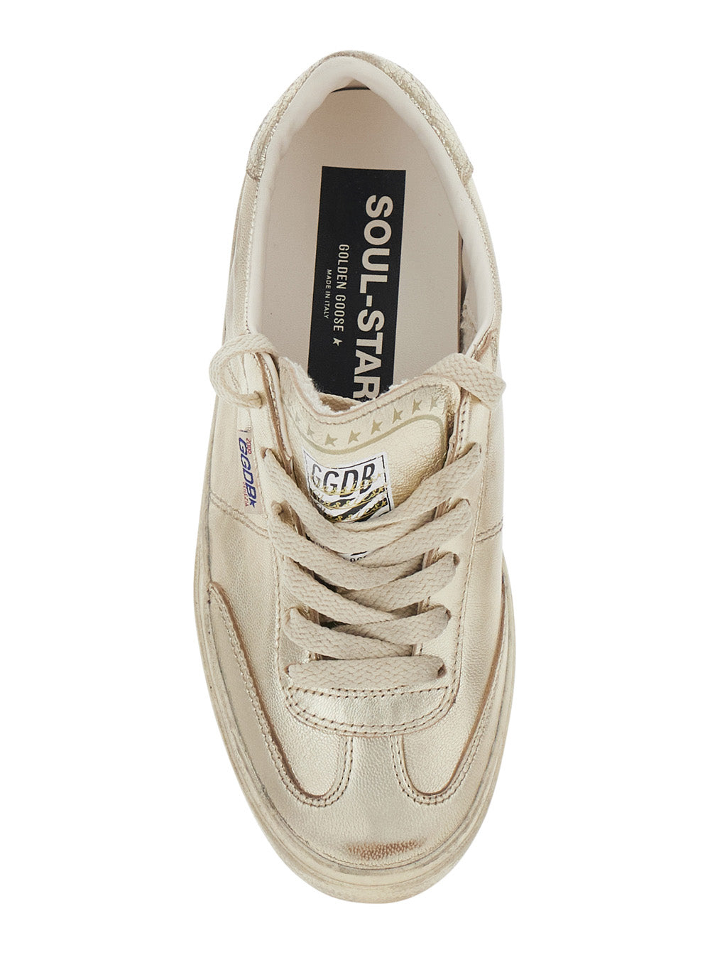 Sneakers Soul-Star With Laminated Upper And Metallic Suede Heel Goat Leather Cow