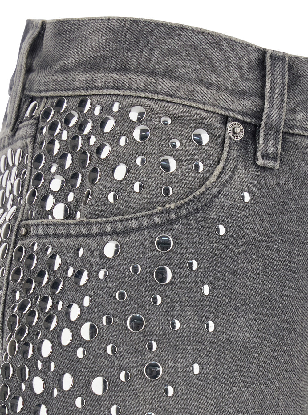 Pants Journey Ws Melody Boyfriend Gray With Vintage Wash And Studs In Cotton Women Grey Jean