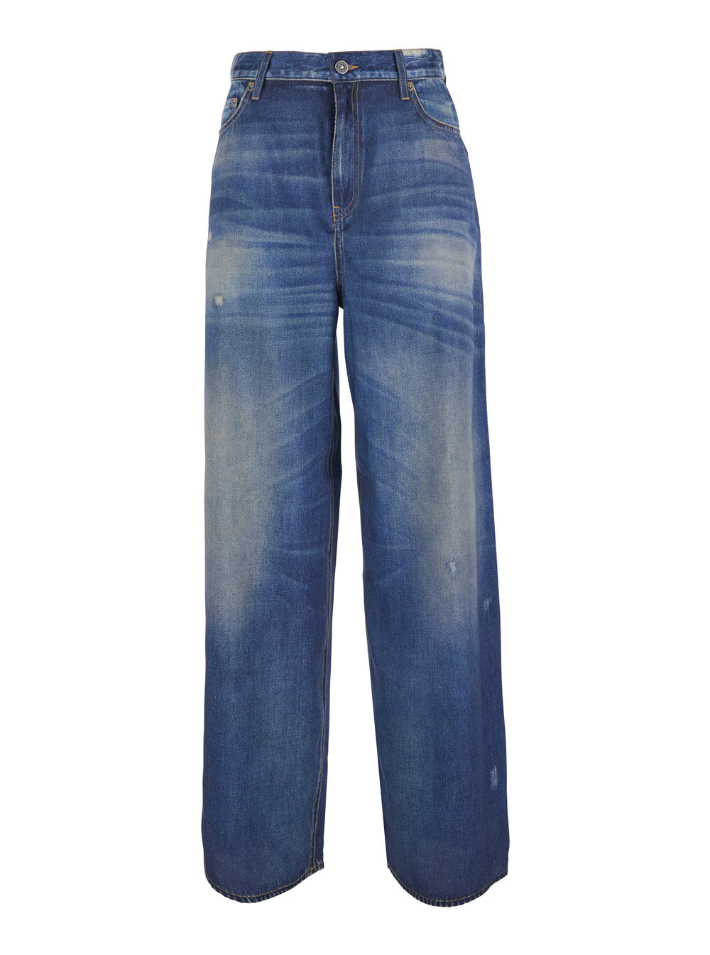 Journey Ws Boyfriend Peggy Pants With Archive Denim Print Blue Women Blu Polyester Trousers