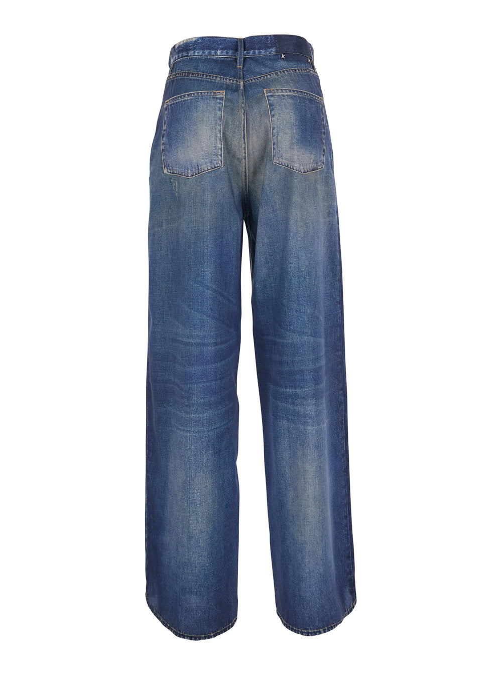 Journey Ws Boyfriend Peggy Pants With Archive Denim Print Blue Women Blu Polyester Trousers