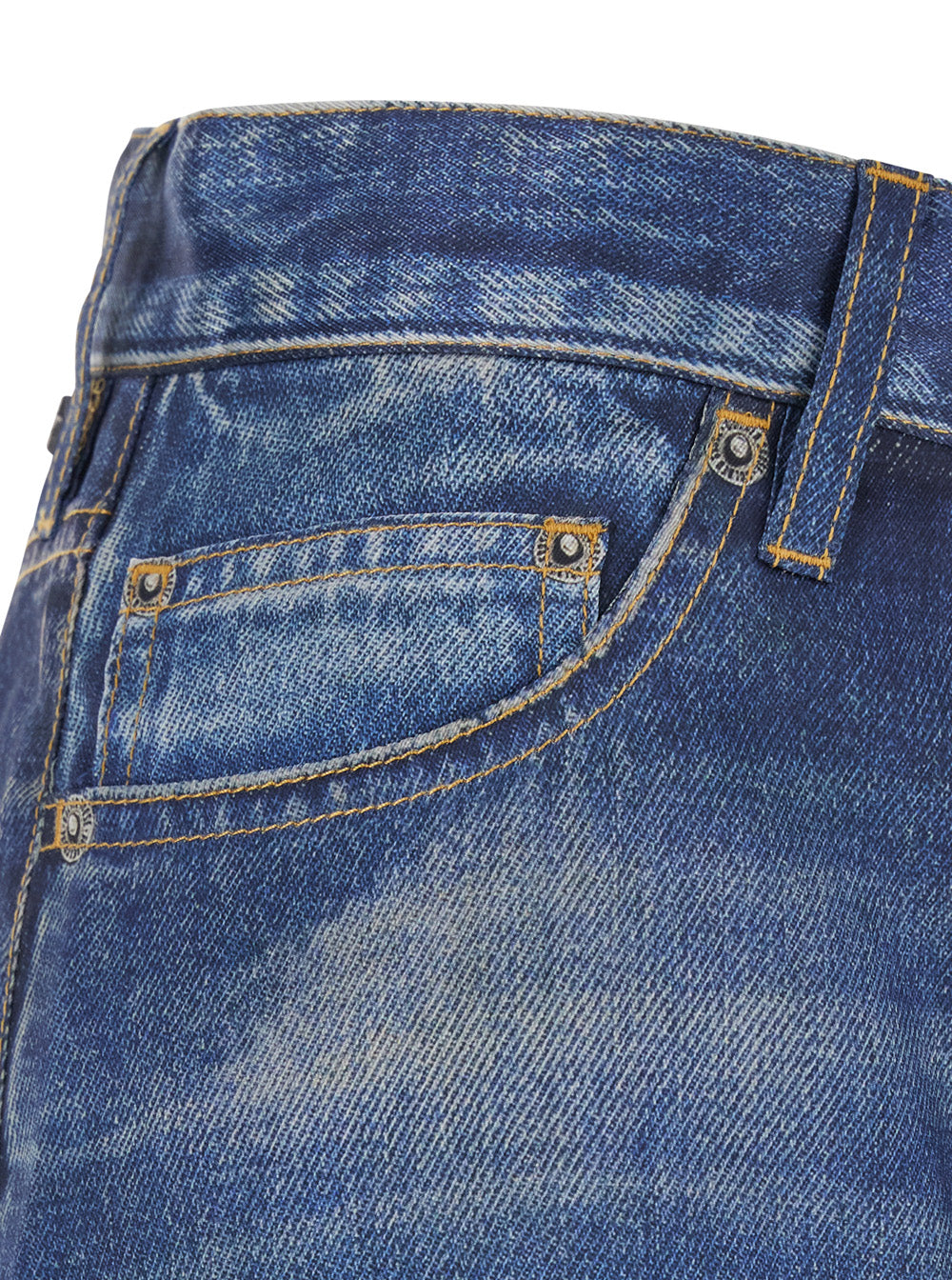 Journey Ws Boyfriend Peggy Pants With Archive Denim Print Blue Women Blu Polyester Trousers