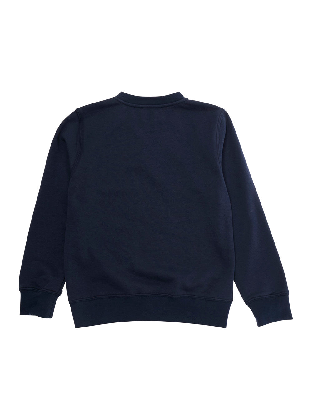 Crewneck Sweatshirt with Lettering Logo on the Front in Cotton Blend Blue Kids Blu Polyester Sweatshirts