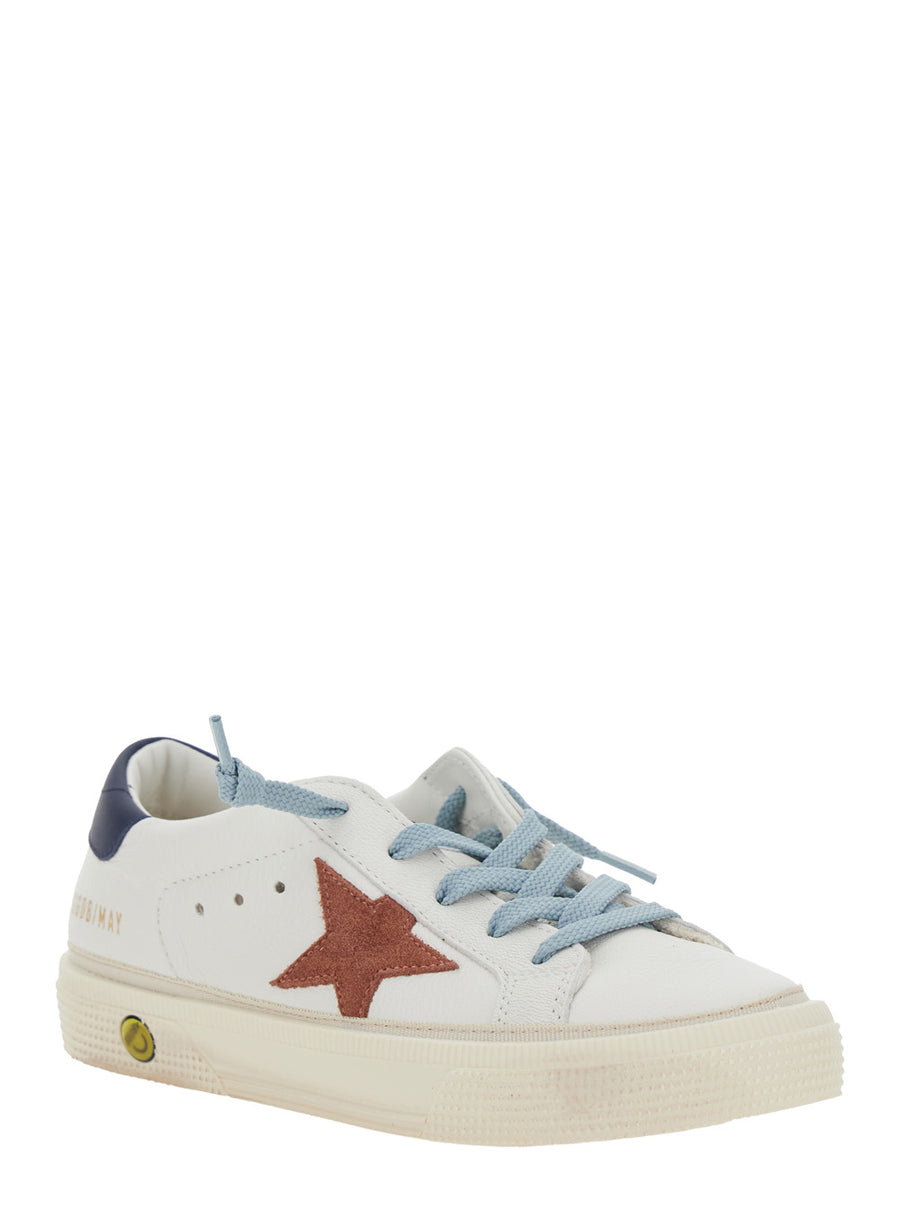 Low Top Sneakers May White Leather Goat Trainers