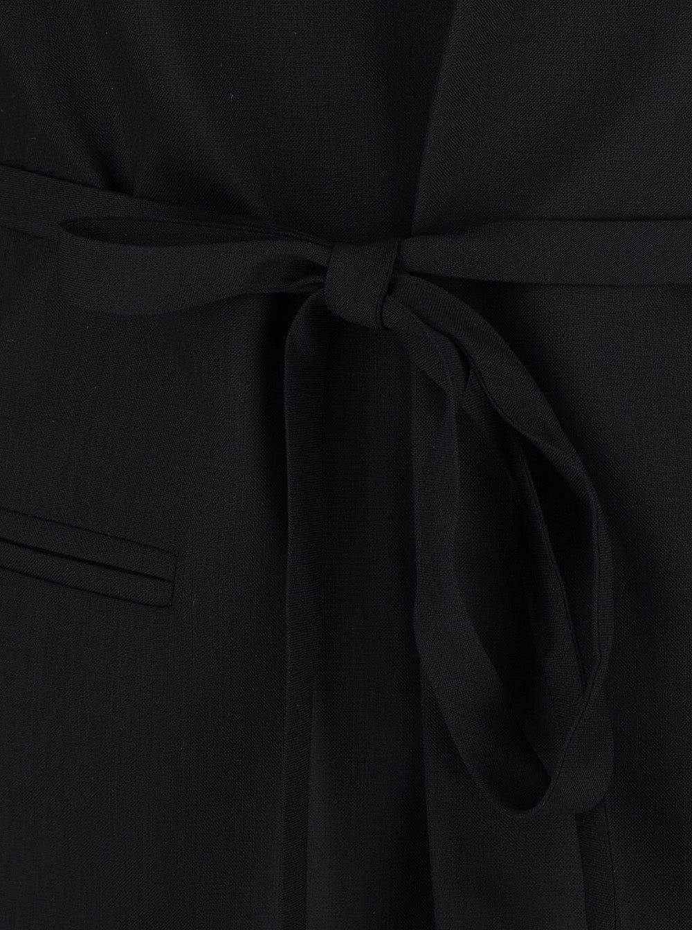 BLACK JACKET with Front Closure and Side Pockets in Tech Fabric for Women Blazers