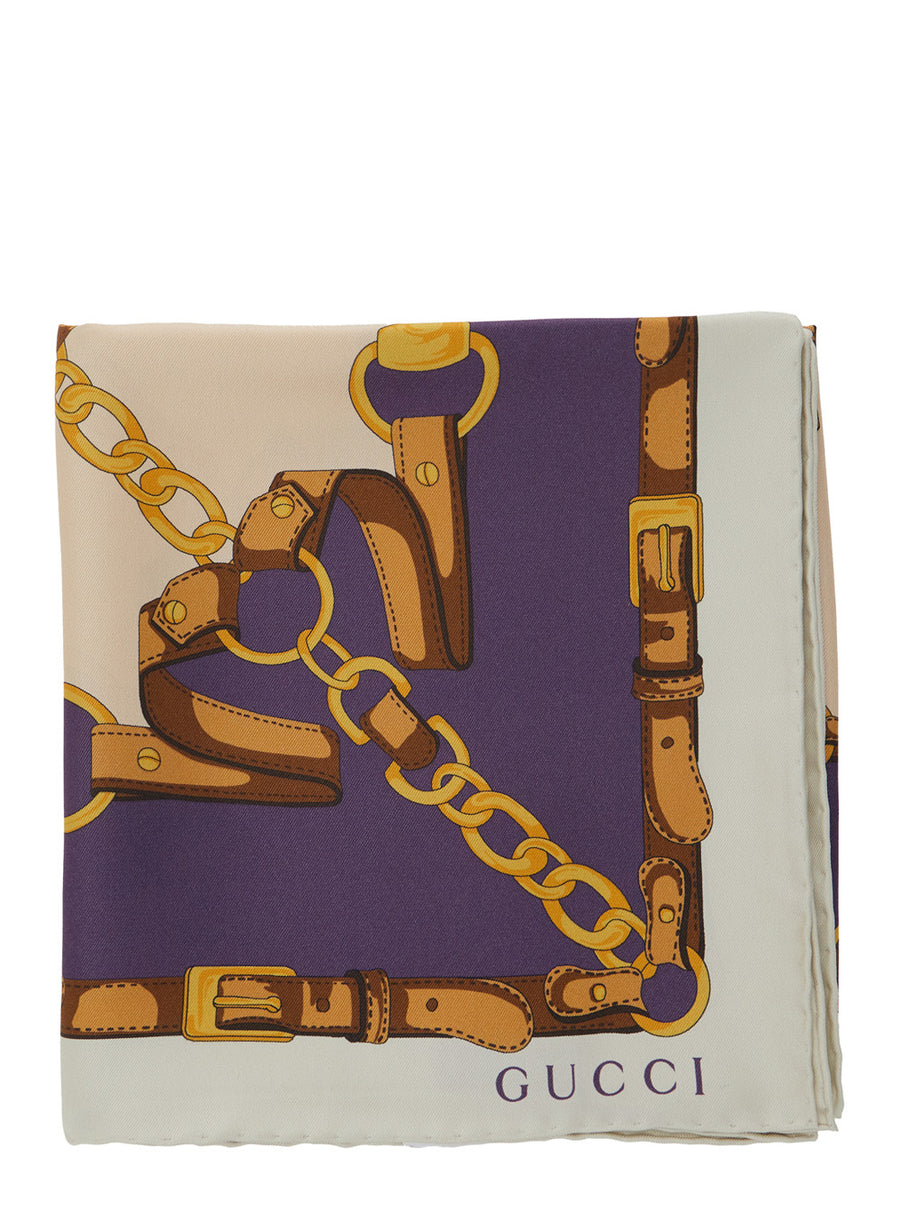 Square Scarf Multicolour Silk