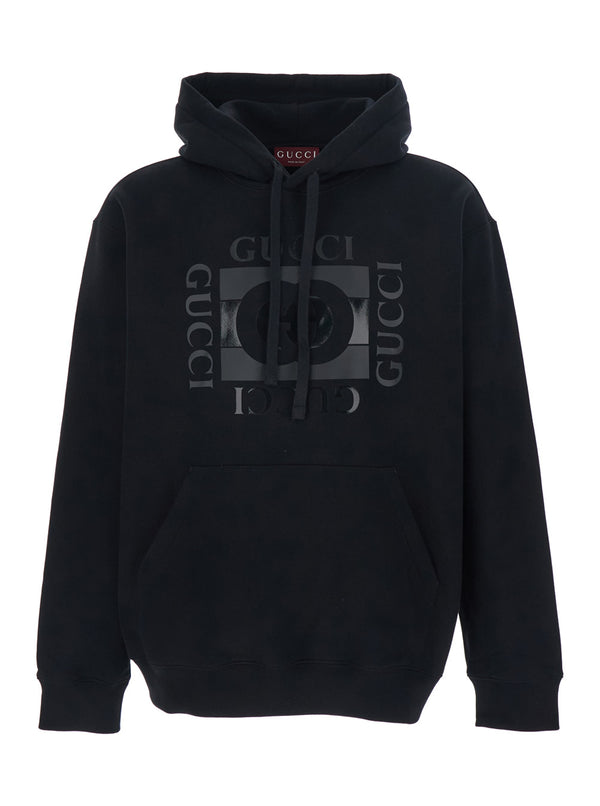 Hooded Sweatshirt Black Cotton Sweatshirts