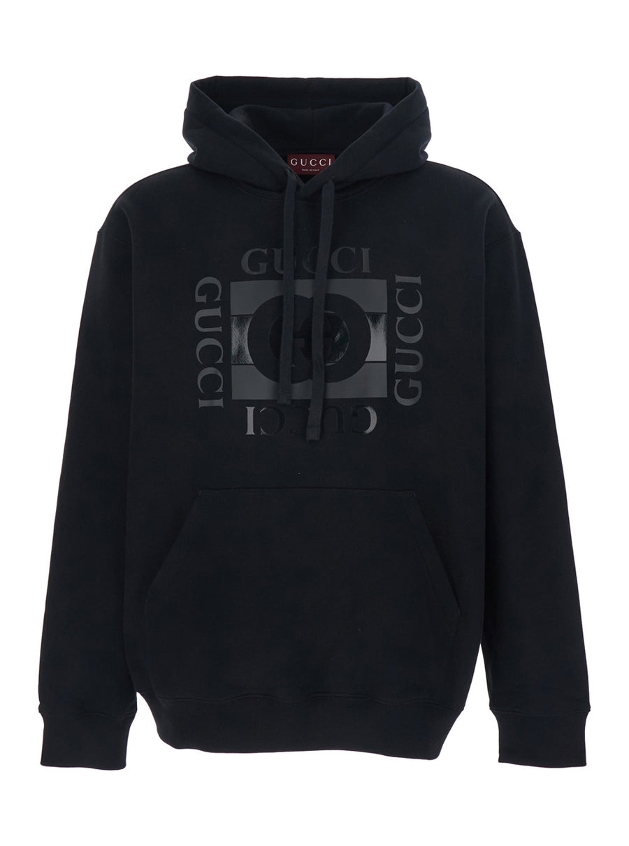 Hooded Sweatshirt Black Cotton Sweatshirts