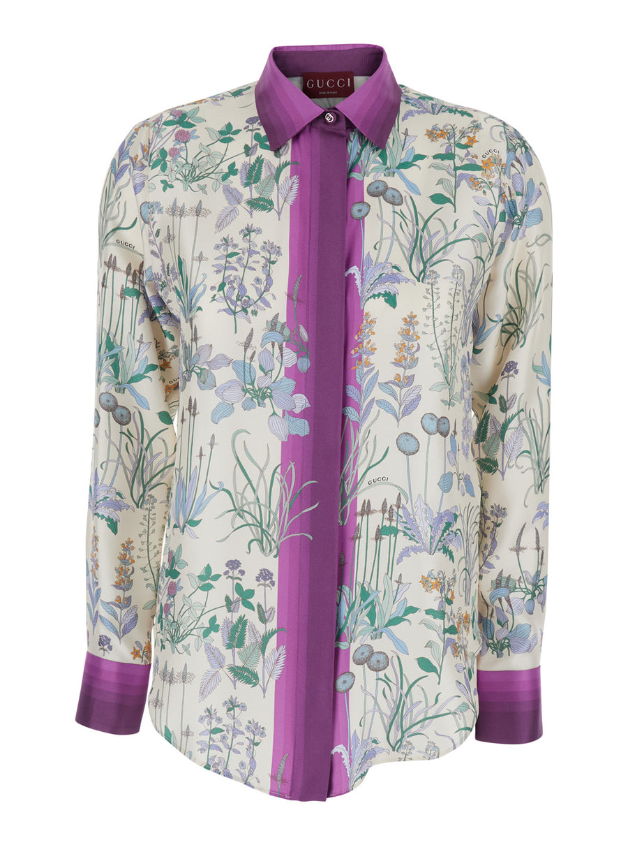 Shirt, Multicolour Silk Blouses