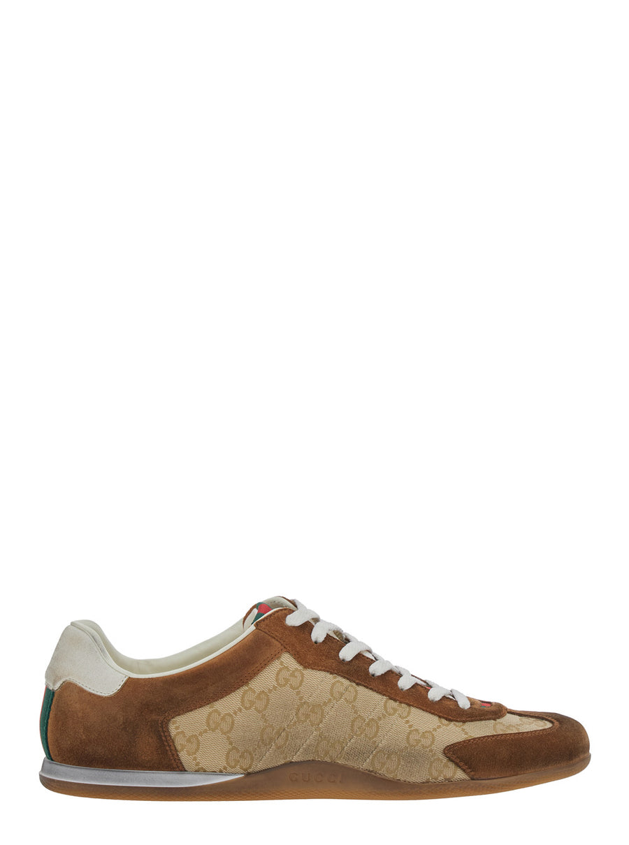 Low Top Sneakers Brown Suede Calf Leather Trainers
