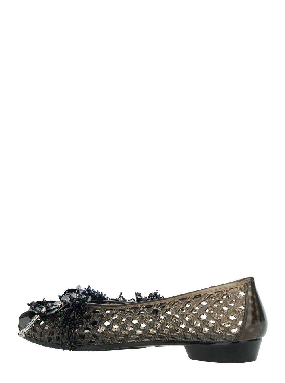 Glam Jelly Ballet Shoes In Black Pvc For Women Ballerinas