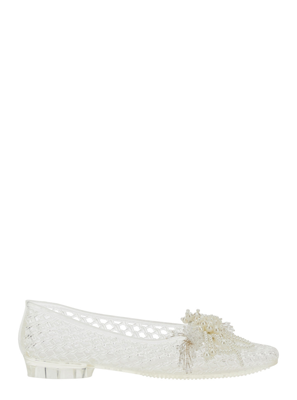 Ballet Shoes Muse White With Jelly Upper And Rubber Sole Women Ballerinas