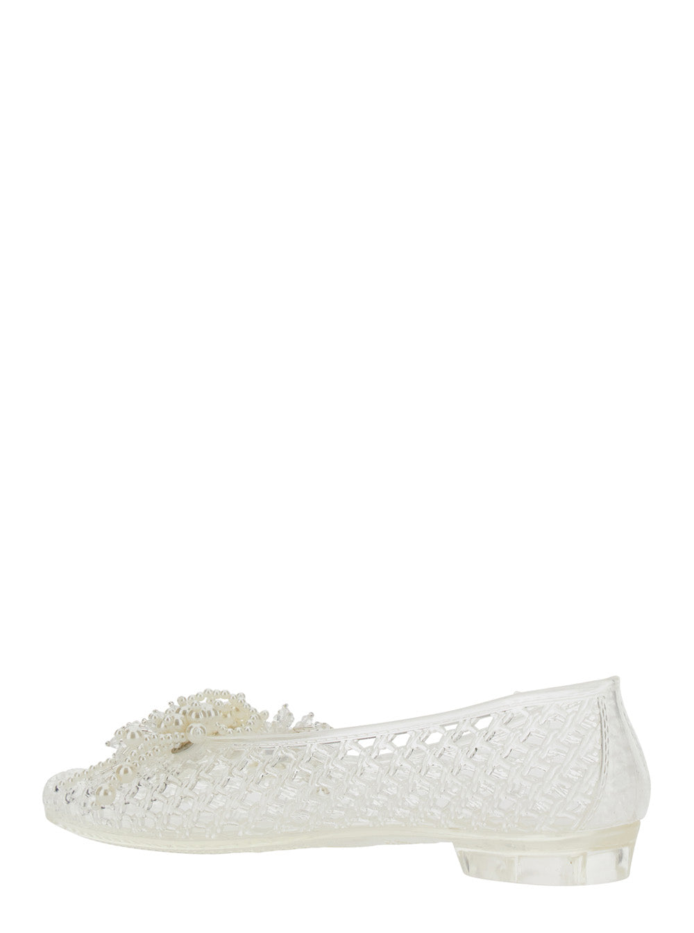 Ballet Shoes Muse White With Jelly Upper And Rubber Sole Women Ballerinas
