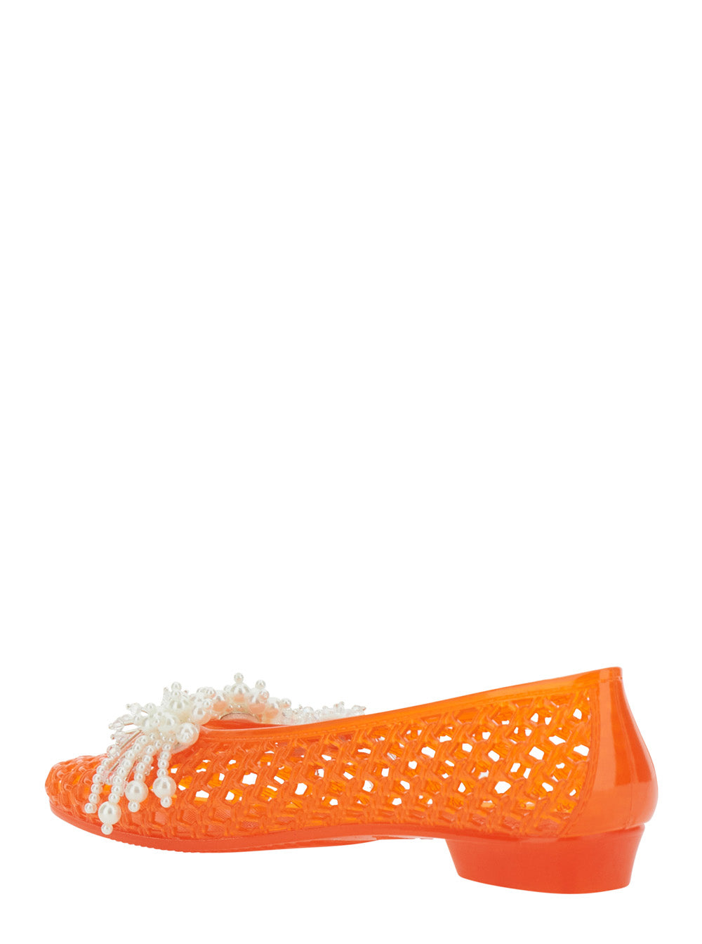 Red Muse Ballet Shoes With Pvc Upper And Rubber Sole For Women Ballerinas