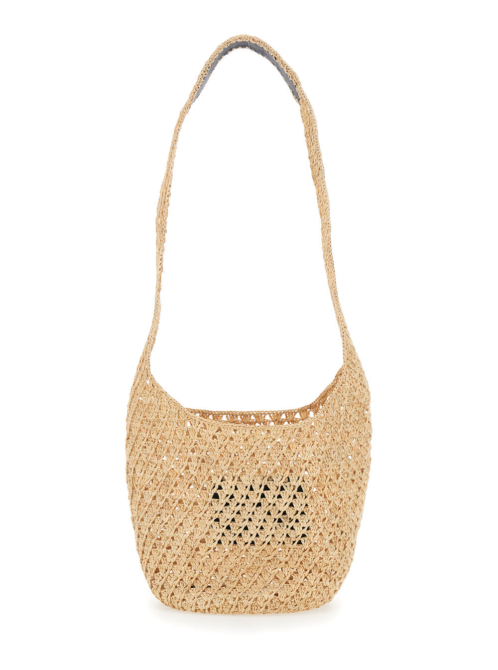 Handbag Lani Raffia Crochet Small Sac Beige in Women Hand Bags