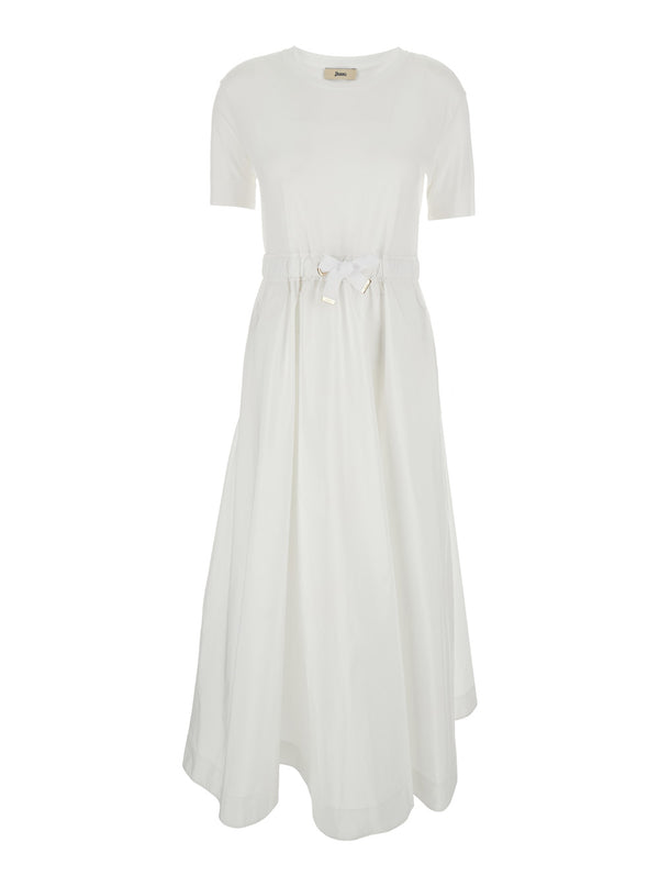 Long Dress White Tech Fabric Polyester