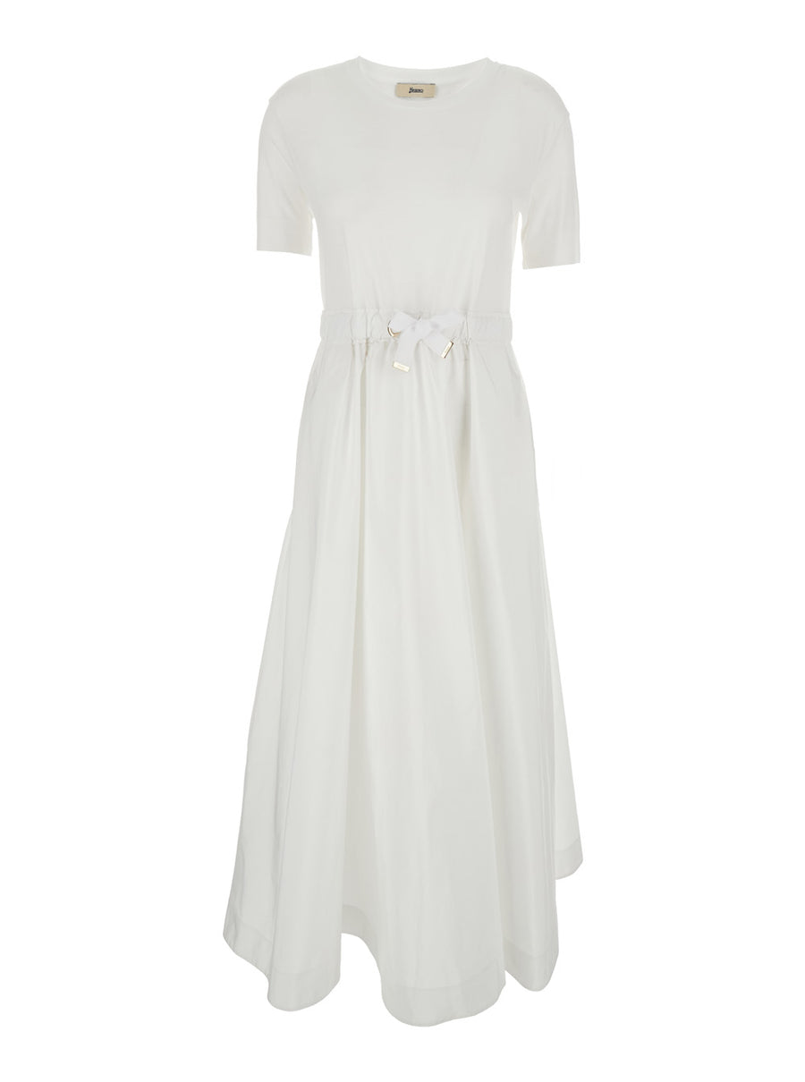 Long Dress White Tech Fabric Polyester