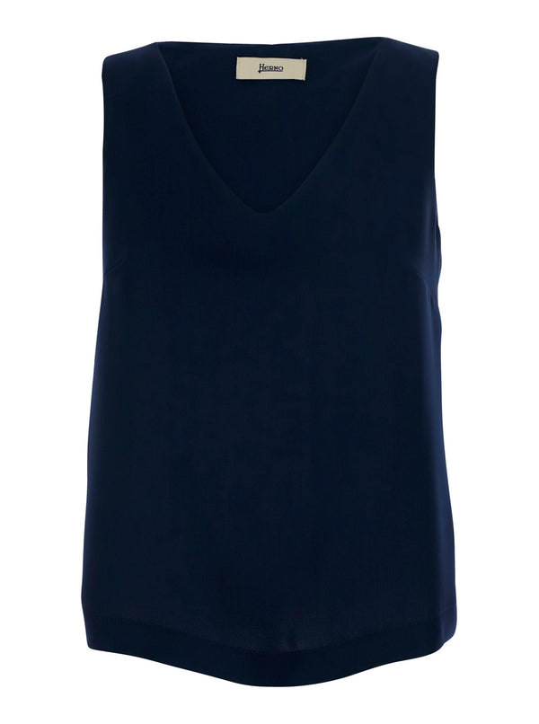 Top Cady Blue Polyester Tops