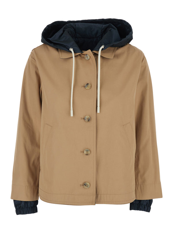 Jacket Reversible Cotton Brown Coat