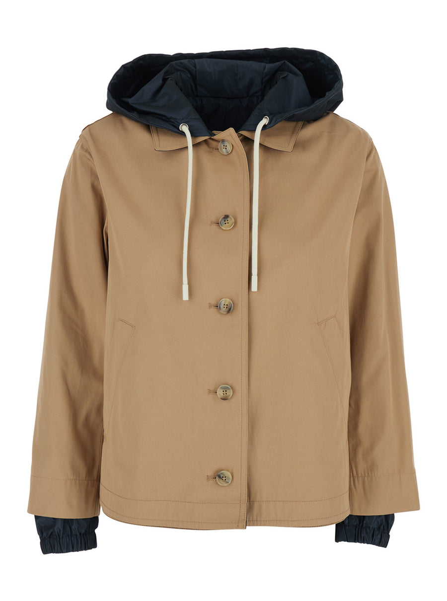Jacket Reversible Cotton Brown Coat