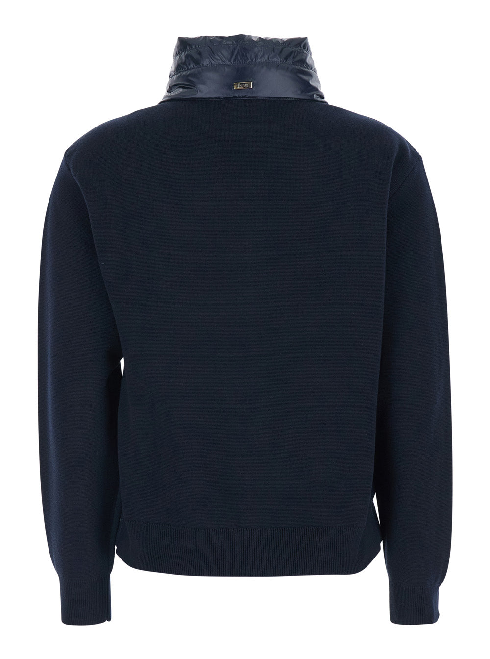 BIMATERIAL COTTON NYLON JACKET Blu Down