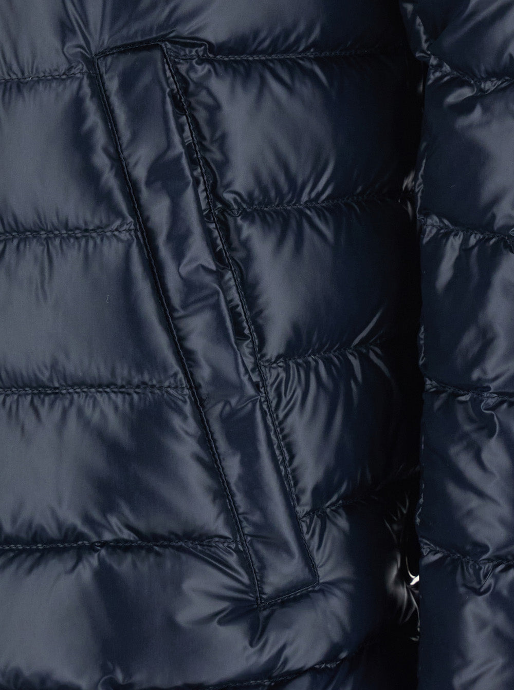 Blue Hooded Puffer Jacket with Drawstring and Logo Detail on in Tech Fabric for Women Blu Polyamide Down