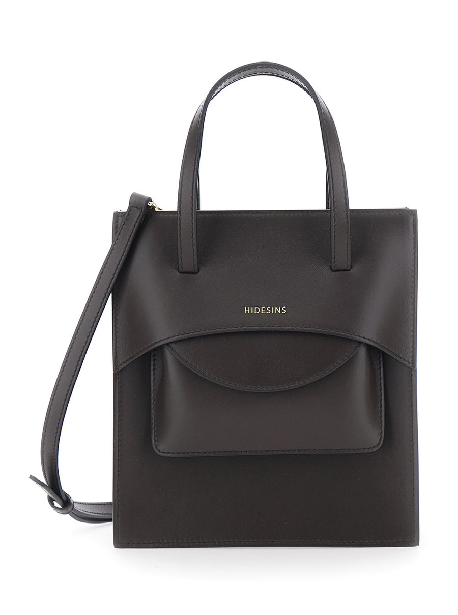 Handbag Pocket M Brown Leather Calf Handbags
