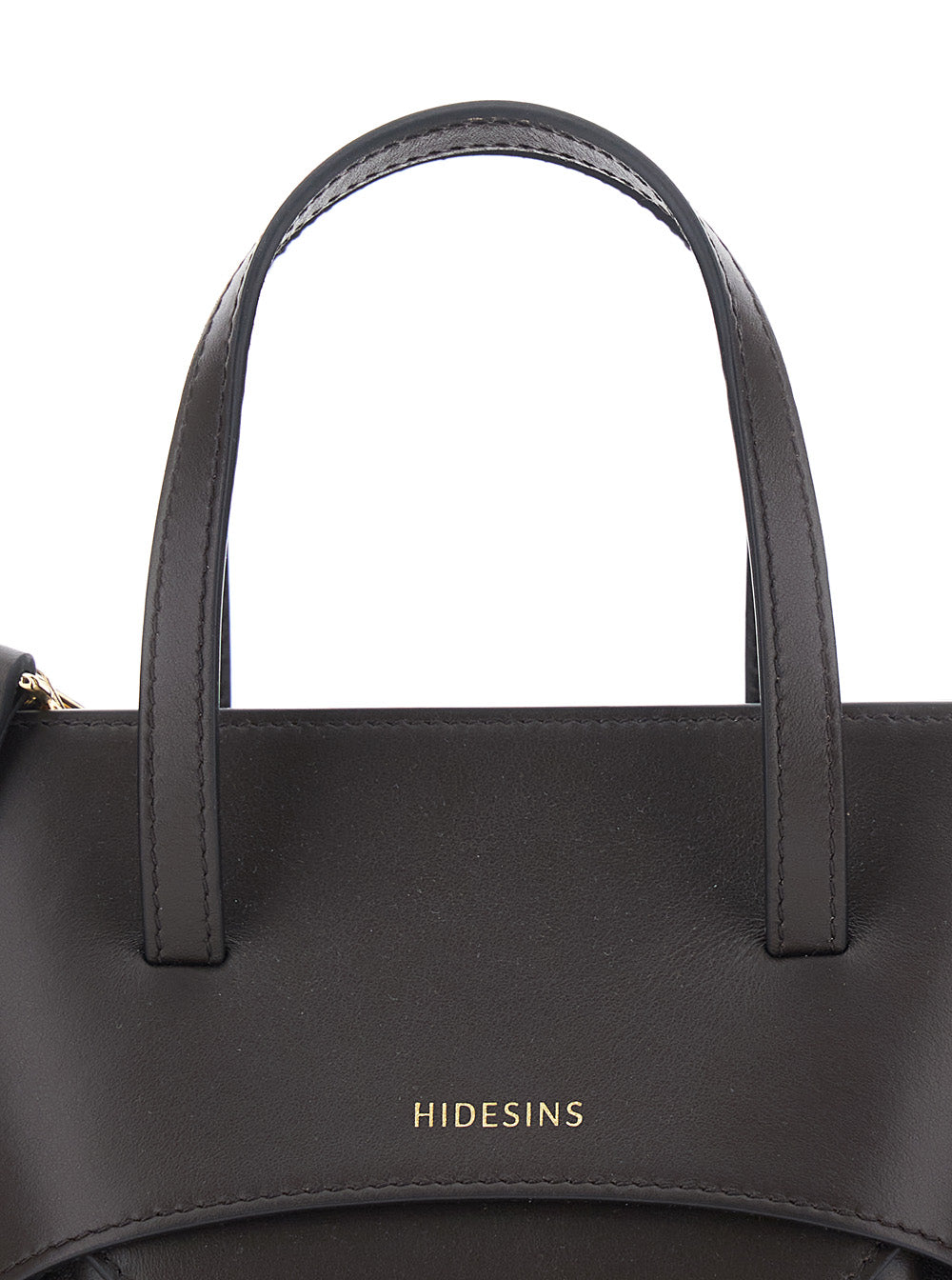Handbag Pocket M With Elegant Details In Brown Leather Calf Hand Bags