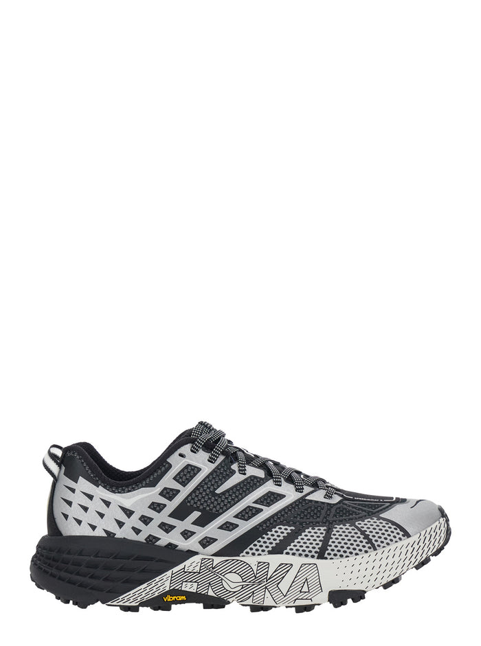 Sneaker U Speedgoat 2TS Low Top with Laces Print and Logo Lettering on the Side in Black Tech Fabric Unisex