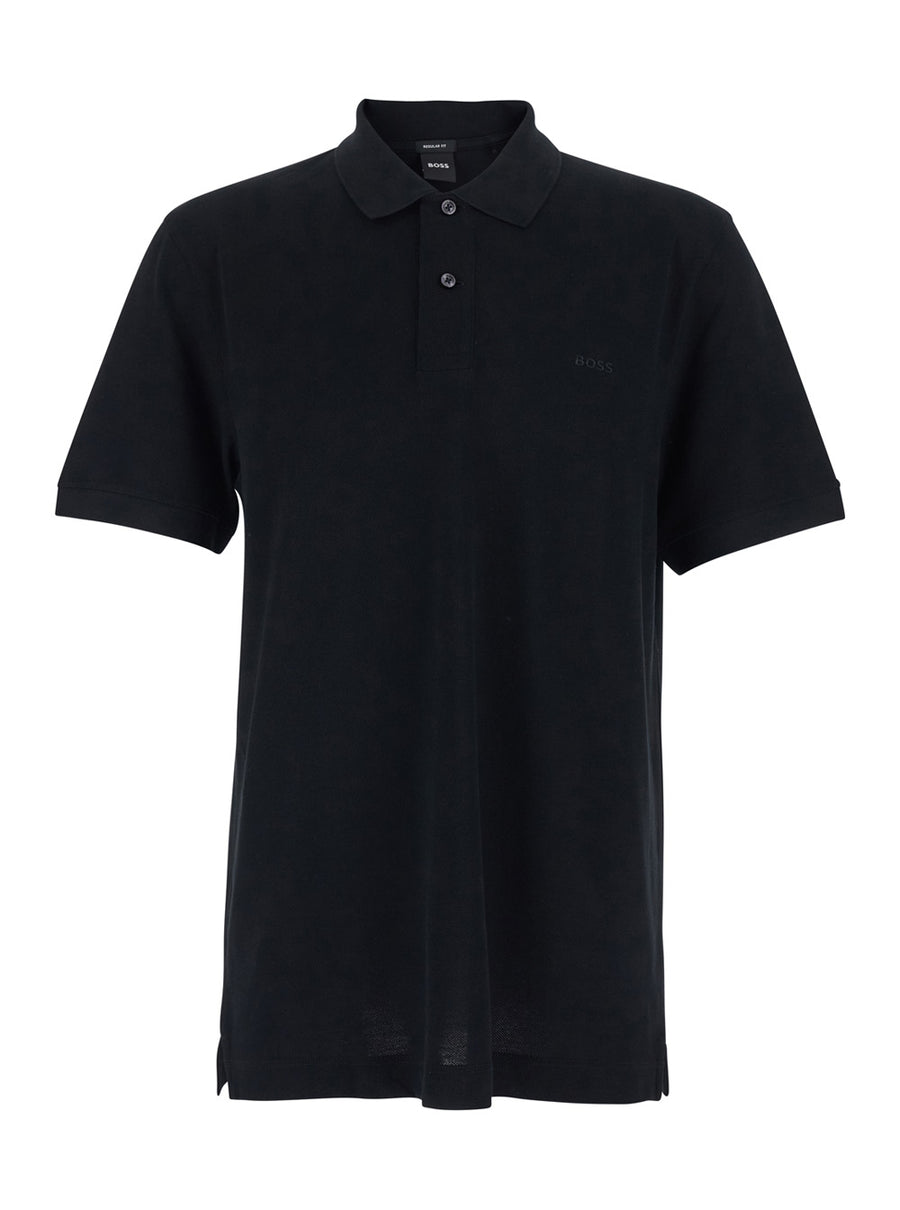 Polo Shirt Black Cotton T-shirts