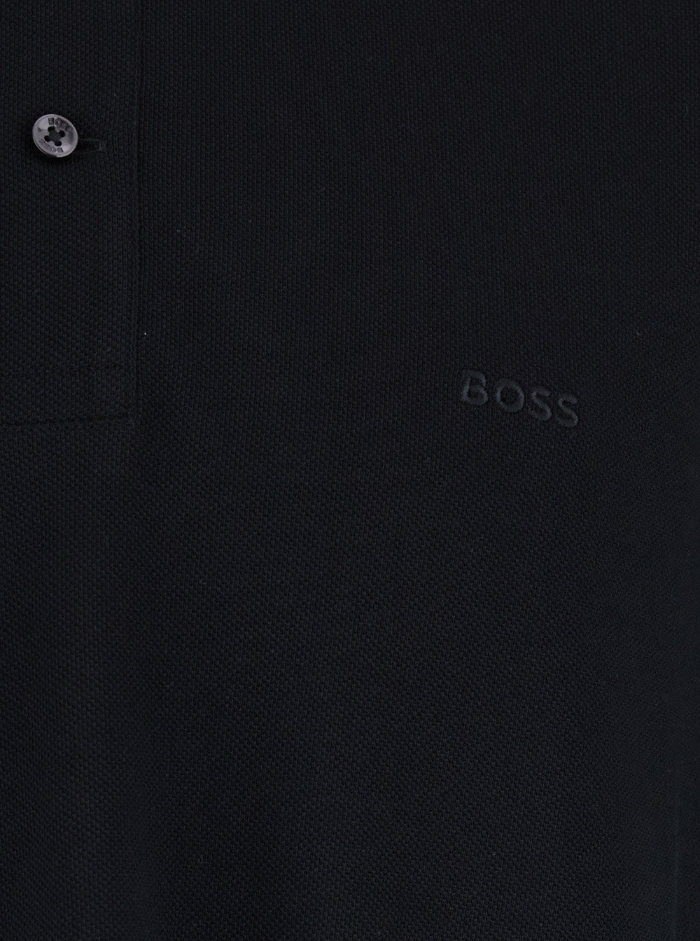 Black Cotton Polo with Tone-on-Tone Logo for Men Tshirts And Shirts