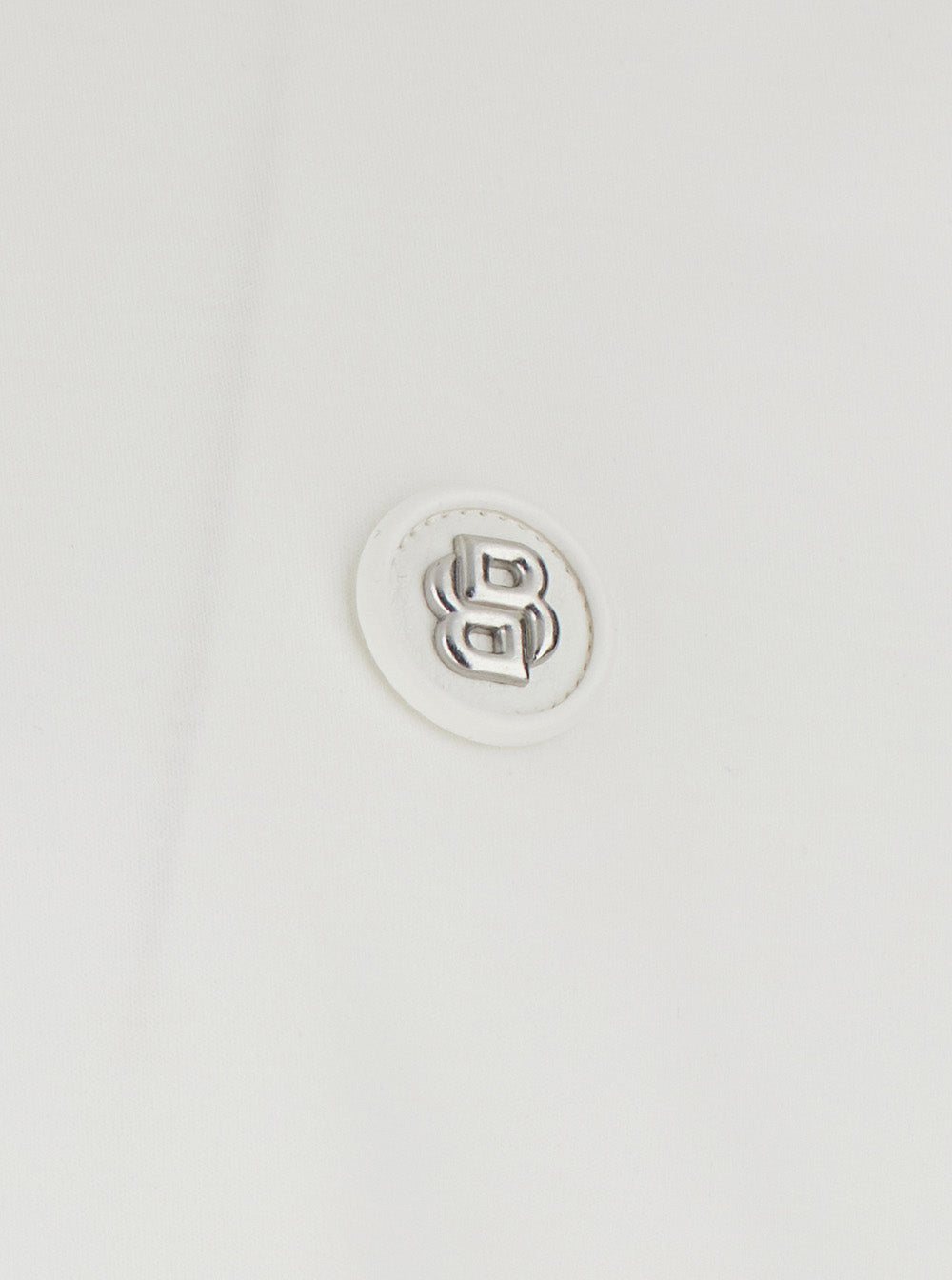 T-Shirt Boss Crew Neck with Logo Patch on the Front in White Cotton for Men Tshirts And Polo Shirts